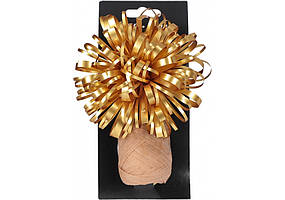 Набір прикрас для подарунків: бантик d10,16 см, стрічка 10м №FB003-RE-SPMS-Z-Gold(24)