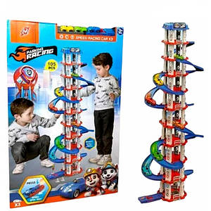 Іграшковий трек-паркування на 10 поверхів Childrens Rail Car | 105 деталей