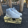 Високі зимові чоловічі кросівки New Balance 650 White High Нью Баланс з хутром білі шкіряні, фото 3