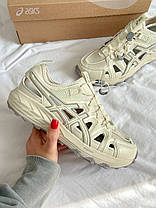 Жіночі кросівки Asics Gel Sonoma SE Gray Cream Взуття Асікс Гель Сонома сірі з кремовим шкіряні демісезон, фото 6