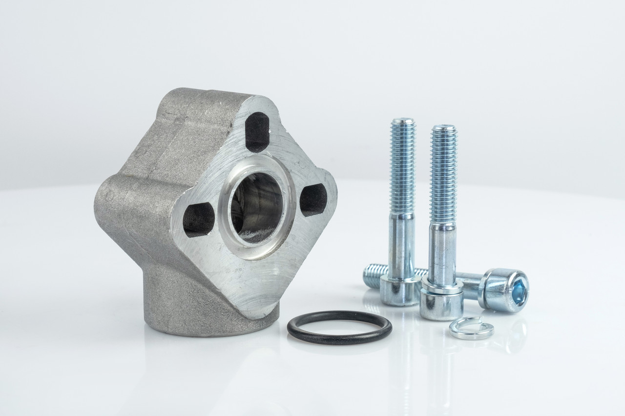 Фланець RP3-100-M алюмінієвий для гідронасосу 3 гр, G1", розболтування 51÷56 мм, OMT