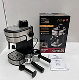 Кавоварка рожкова еспресо на 4 чашки Zepline 2200Вт, фото 4