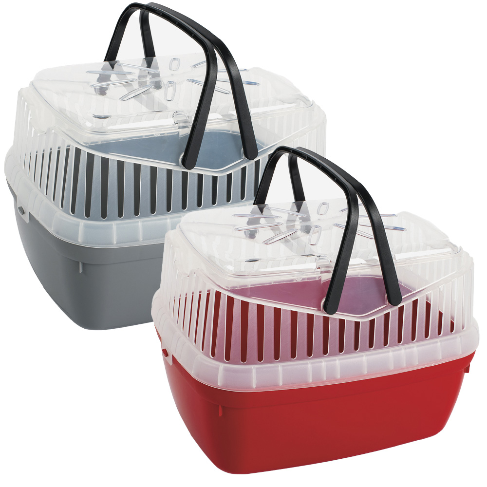 Переноска для гризунів MPS PORTOBELLO 30x23x21cm сіра або червона +