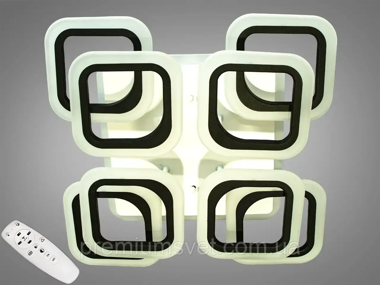 Люстра світлодіодна стельова HAS8060/4+4 BK, фото 1