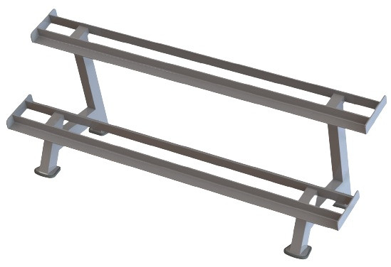 Стійка під гантелі 10 пар Качай Залізо-120 Профсерія Стійки для гантелей, грифів та дисків