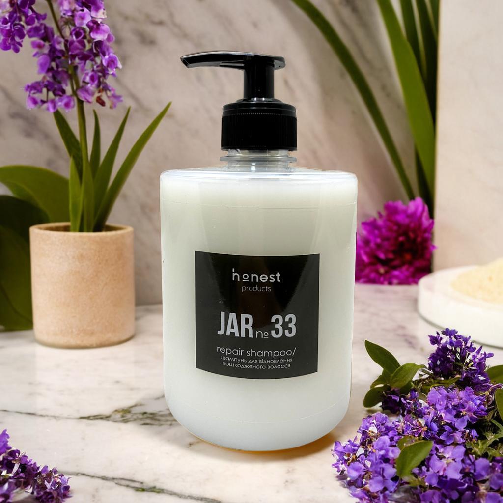 Регенеруючий шампунь для пошкодженого волосся JAR №33 інтенсивний догляд для зміцнення та блиску волосся 500мл, фото 1