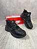 Чоловічі зимові кросівки Nike M2K Tekno mid Black Winter Найк М2К Текно хутро чорні шкіряні теплі високі, фото 3