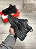 Чоловічі зимові кросівки Nike M2K Tekno mid Black Winter Найк М2К Текно хутро чорні шкіряні теплі високі, фото 5