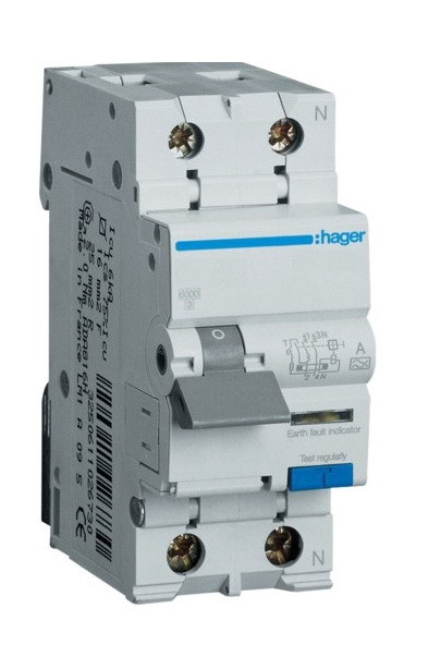 Дифавтомат Hager 16А 2П 10мА тип В AC916J