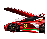 Ліжко машина Elite Еліт Е-2 Ferrari, фото 8