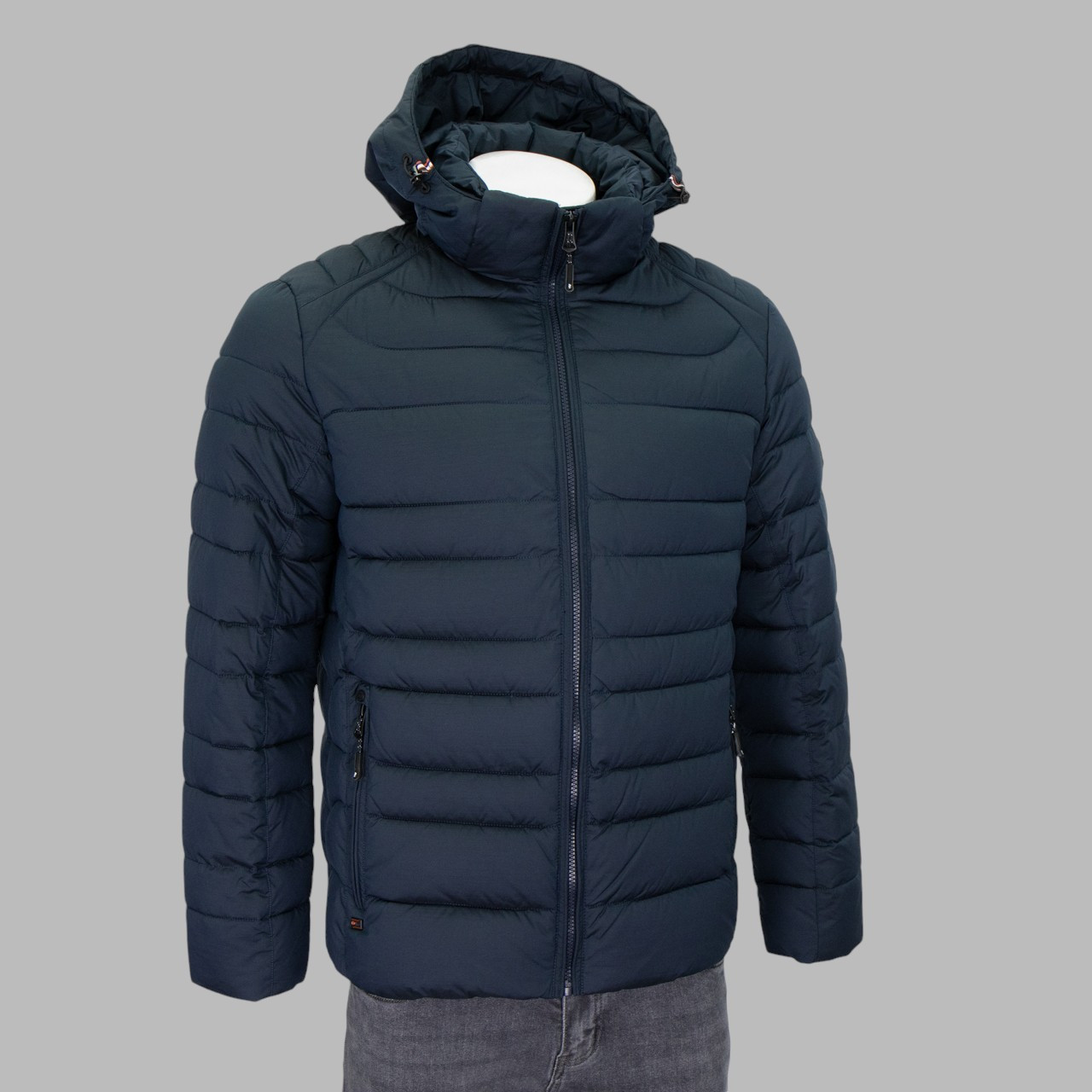 Куртка чоловіча BLACK VINYL (зимова) C23-1303-1C Т.СИНЯ 100% поліестер. Утеплювач: Біо пух 52(Р), фото 1