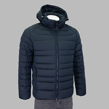 Куртка чоловіча BLACK VINYL (зимова) C23-1303-1C Т.СИНЯ 100% поліестер. Утеплювач: Біо пух 52(Р)