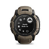 Годинник-навігатор тактичний Garmin Instinct 2X Solar Tactical (США). Койот, фото 8