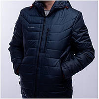 Мужская осенняя весенняя курточка. Мужская стеганная куртка синего цвета. Демисезонная мужская курточка 50-60