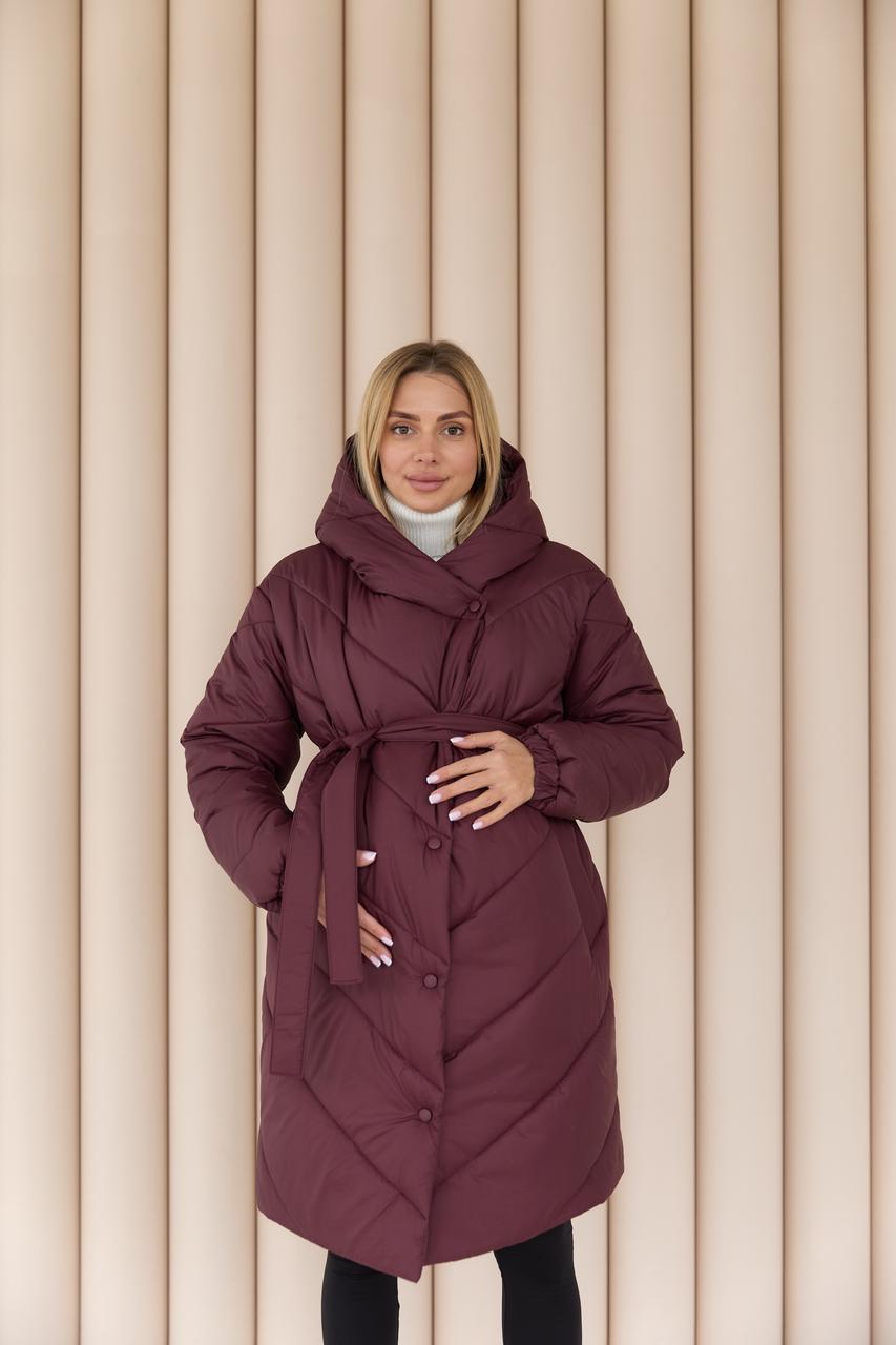 Зимова куртка Malmo для вагітних, марсала, фото 1