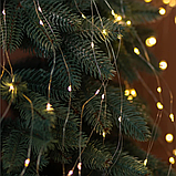 Гірлянда роса Кінський хвіст 600LED, новорічна гірлянда 25 ниток по 2,5м, гірлянда на ялинку тепле статичне світло, JYL-600, фото 4