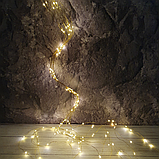 Гірлянда роса Кінський хвіст 160LED, новорічна гірлянда 10 ниток по 1,6м, гірлянда на ялинку тепле статичне світло, JYL-160, фото 4