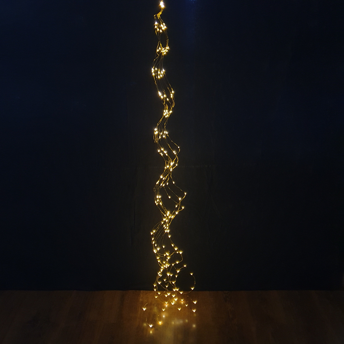 Гірлянда роса Кінський хвіст 200LED, новорічна гірлянда 8 ниток по 1,9м, гірлянда на ялинку тепле статичне світло, JYL-200, фото 1