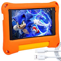 Дитячий планшет 7" (8/128GB) 8ядер + чохол, Kidiby / Планшет для дітей під сім карту / Ігровий планшет дитячий