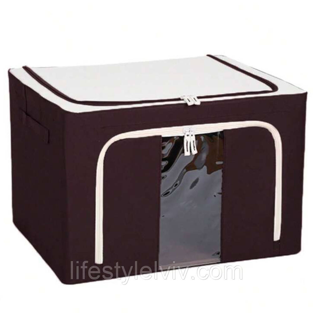 Складаний органайзер для речей (50x40x31 см) NON-WOVEN BOX, Коричневий/Коробка для зберігання речей/