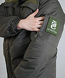Куртка зимова Ranger хакі, чоловіча зимова куртка хакі, бушлат в кольорі хакі чоловічий, тепла зимова куртка, фото 5