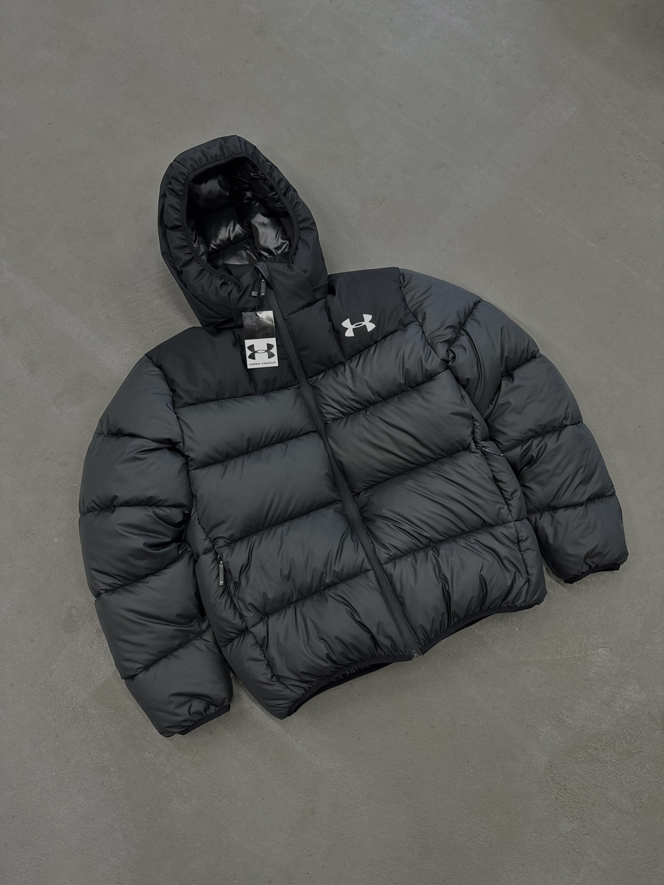 Чоловіча зимова дута куртка Андер армор Under Armour чорний пуховик