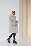Зимова куртка Malmo для вагітних, світло-бежева, фото 3