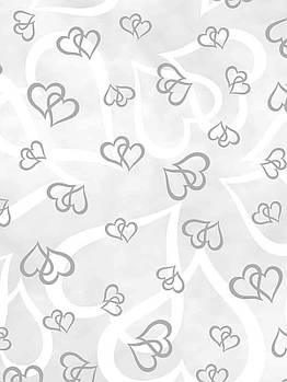 Папір для скрапбукінга Heyda А4 115г/м2 78851 Велум напівпрозорий Серця срібло