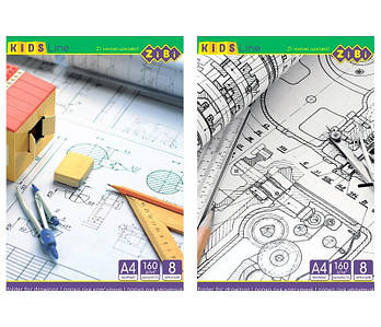 Папір для креслення А4 ПАПКА 8арк 160г/м BUROMAX/ZIBI 2900/1400