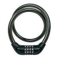 Замок для велосипеда кодовий тросовий 15х800мм чорний