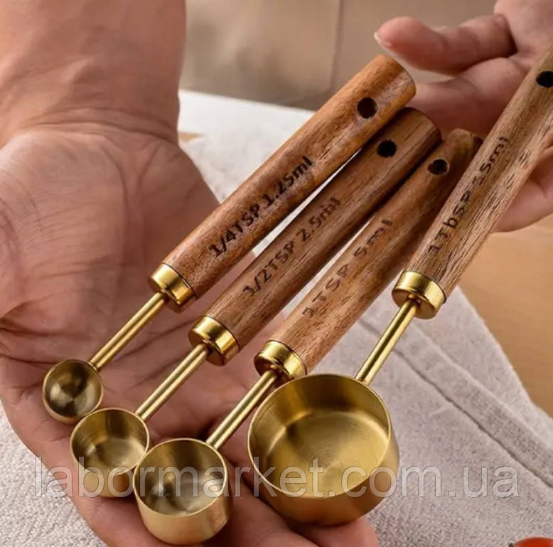 Ложка для відбору проб із дерев'яною ручкою 5 мл (d - 20 мм), фото 1