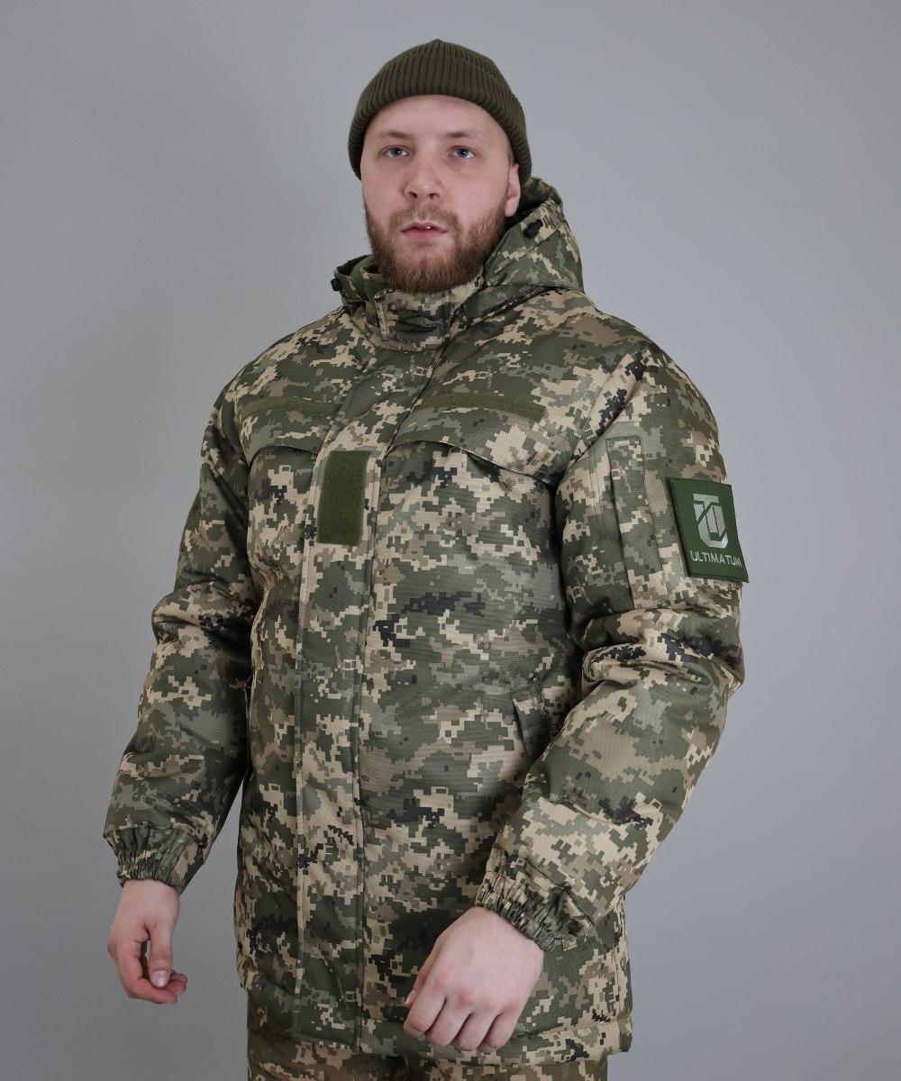 Куртка зимова Ranger піксель, зимовий бушлат піксель ЗСУ, тепла зимова курточка військова, армійська зимова куртка, бушлат ЗСУ