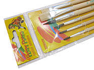 Набір пензлів 6шт. ARTIST Поні + Щетина №2,4,6,10 + №8,12 AB-6, фото 2