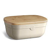 Хлібниця з кришкою-дошкою Emile Henry 35.5x24.8x15.5 см Clay (028750)