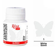 Акрил фарба Rosa Talent 20мл глянець 210**_белый (21001), фото 2