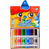 Фломастери 12кол. Marco JUMBO змиваємі 1632-12CB, фото 3