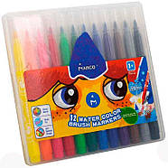 Фломастери 12 кол. Marco 1633-12 накінечник пензель, фото 4