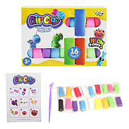 Пластилін 120гр. DankoToys воздушний набір 16кол. по 7гр. Air Clay ARCL-04-**, фото 2