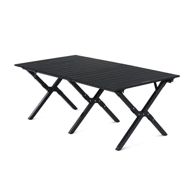 Туристичний складний великий столик Naturehike CNK2300JU010 алюміній (Чорний)