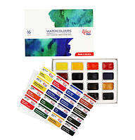 Акварельні фарби Rosa Studio набір 16кол. в кюветах, карт. уп. 340204