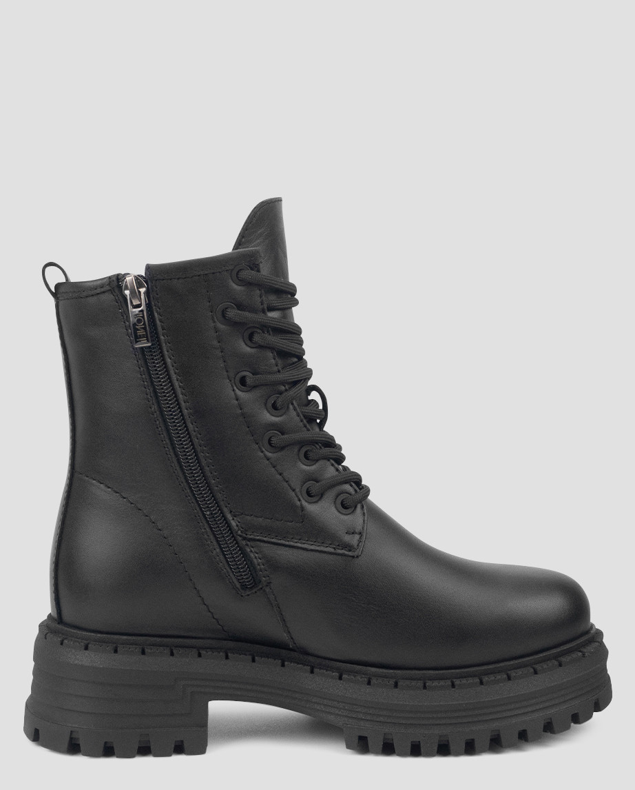 Берці високі жіночі чорні натуральна шкіра Україна Lioneli — розмір 38 (23,5 см) (модель:, фото 1