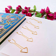 Скріпки Wilhelm Buro фігурні 7шт Стрілка золото WB-211, фото 2