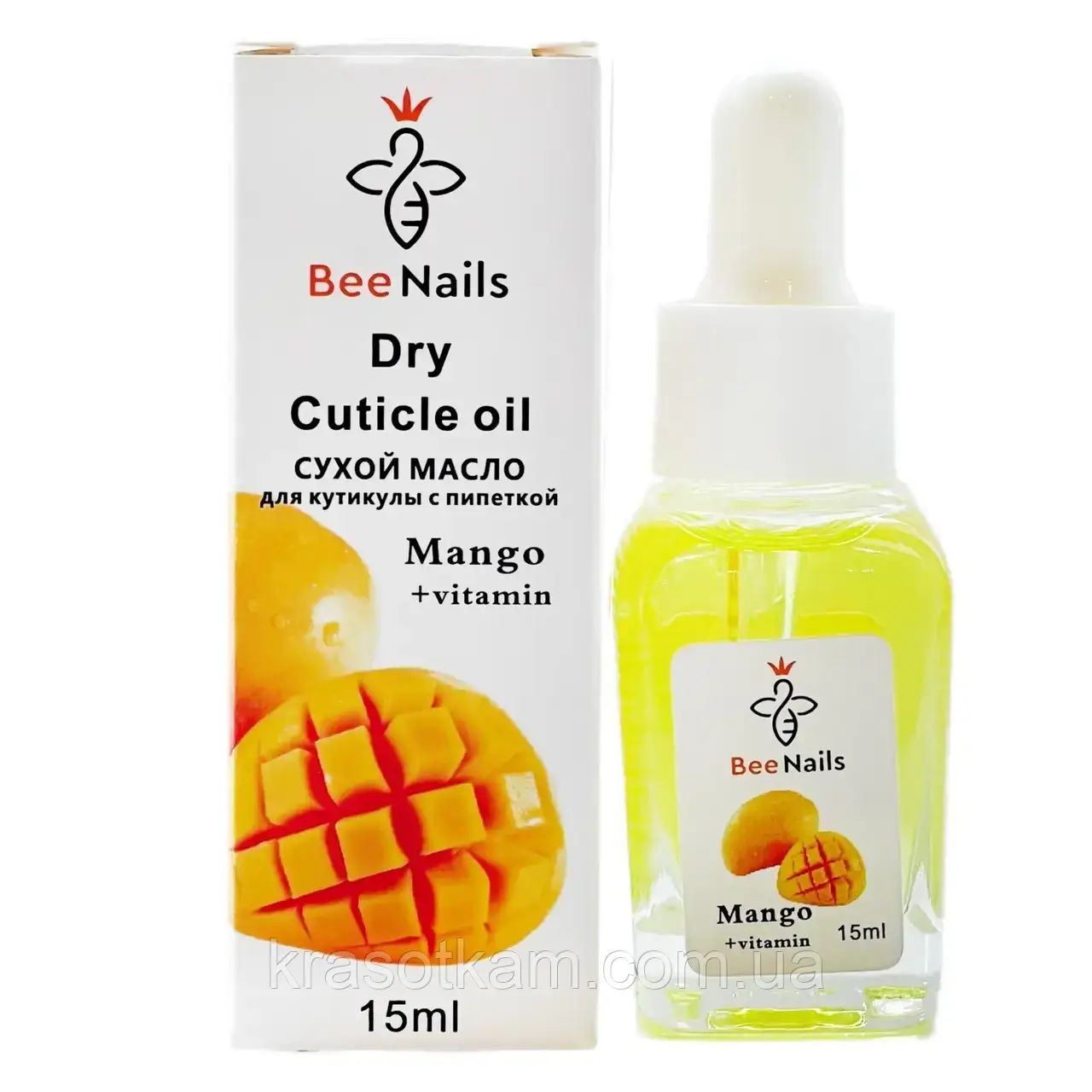 Сухе мастило для кутикули Bee Nails, 30 мл (манго), фото 1