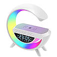 Настільна лампа нічник з RGB підсвічуванням, бездротовою зарядкою та вбудованою Bluetooth колонкою, фото 5