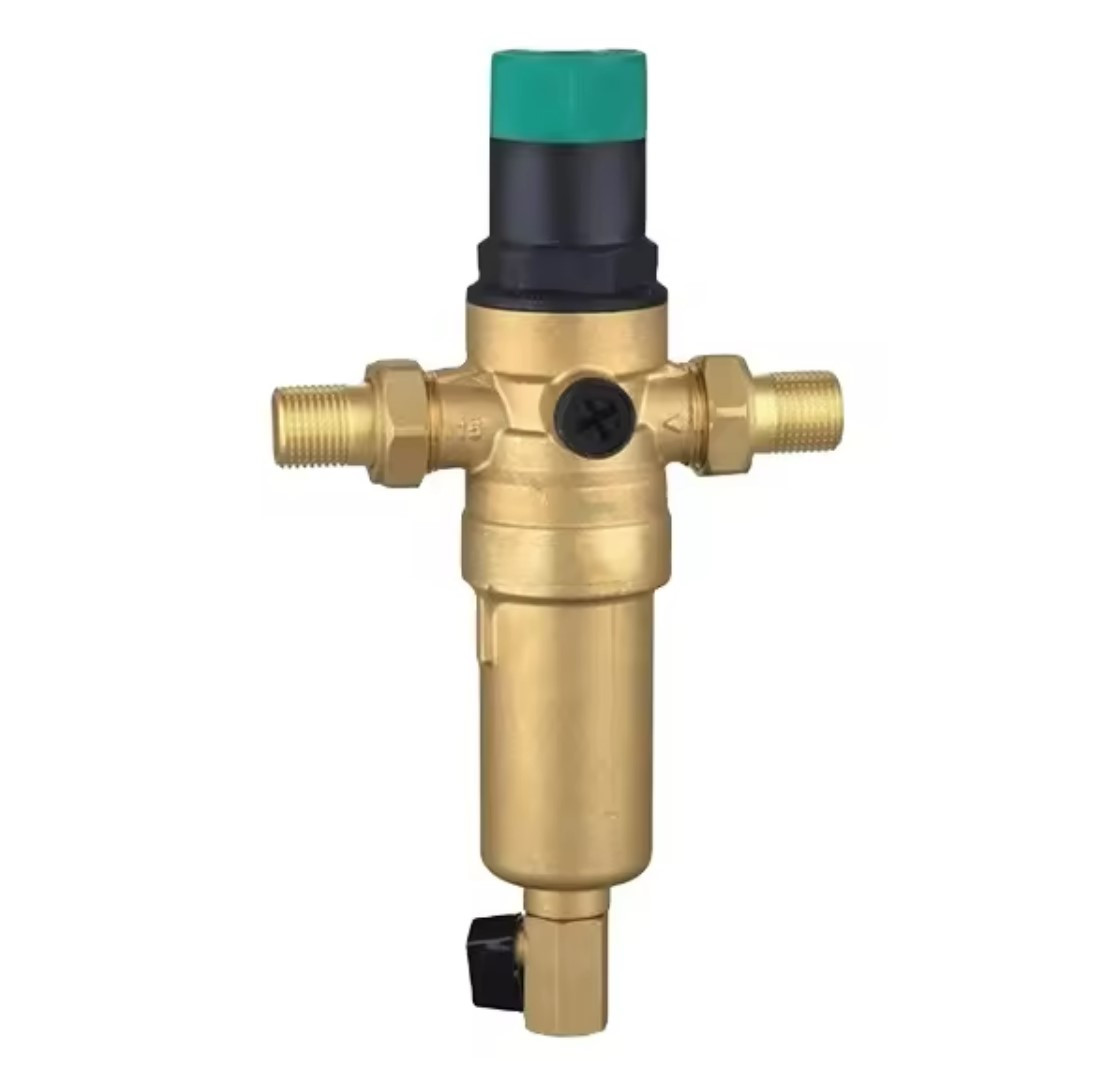 Фільтр самопромивний із редуктором 1/2" Tervix Pro Line WD латунна колба (365012), фото 1