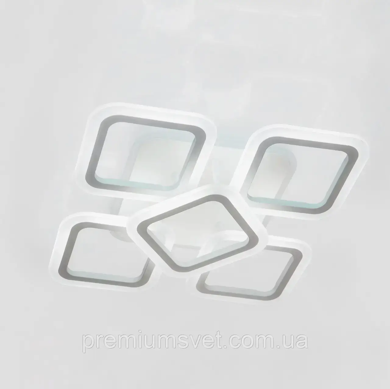 Люстра світлодіодна стельова AS8060/4+1 WH LED 3color dimmer, фото 1