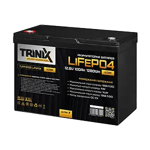 Акумулятор LFP літій-залізо-фосфатний 12В 100А/г Trinix TLFP-12100 Ultra LiFePO4