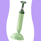 Пневмовантуз каналізаційний з гідроударом, вантуз високого тиску водопровідний Plunger зелений (2085), фото 9