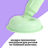 Пневматичний вантуз з насосом, сантехнічний вантуз для прочищення труб каналізації Plunger Зелений (2085), фото 5