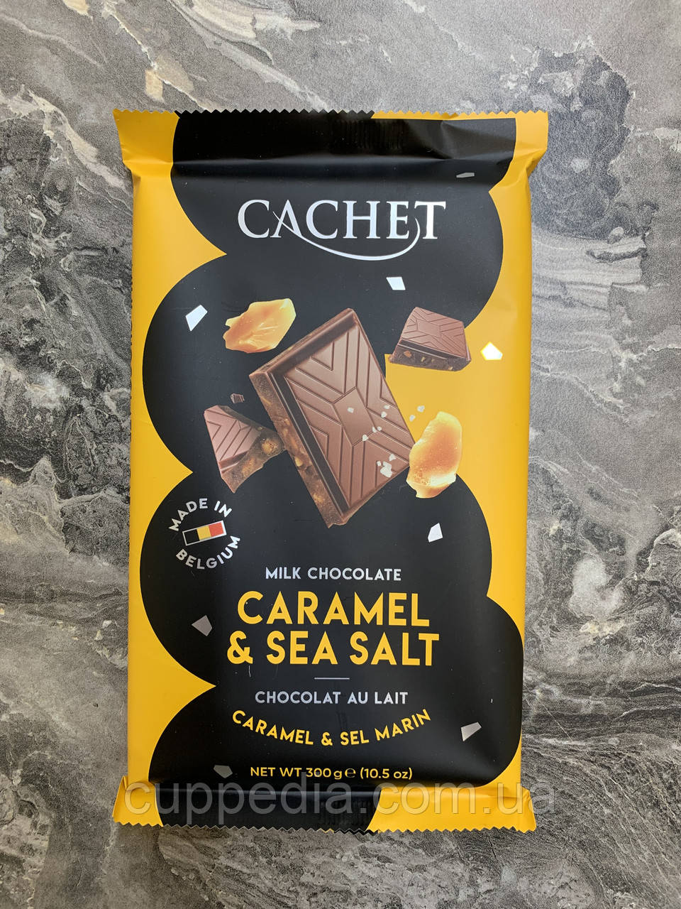 Шоколад Cachet з морською сіллю та карамеллю 300 грм, фото 1